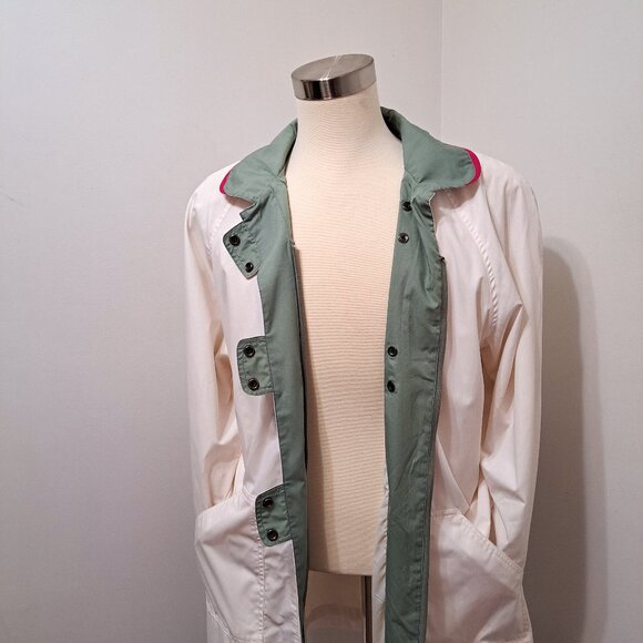 Women's spring jacket mid length trench style - vintage 90s coat - Picture 4 of 13